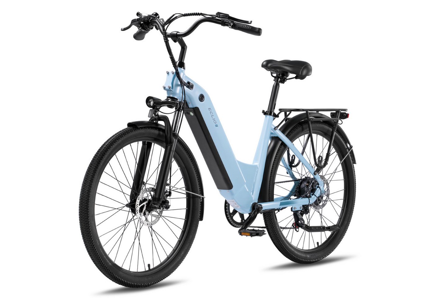 Vankel E-Bike Trekkingrad e bike für herren 26 zoll 18.2AH 36V 655WH damen 120km Elektrofahrrad, Kettenschaltung, Heckmotor, 655 Wh, (Beleuchtungsset mit Batterieladegerät, Batterieschlüssel, Werkzeug), Komfortables Stadtrad mit Scheibenbremsen & 26" Bereifung für Pendler Bild 4