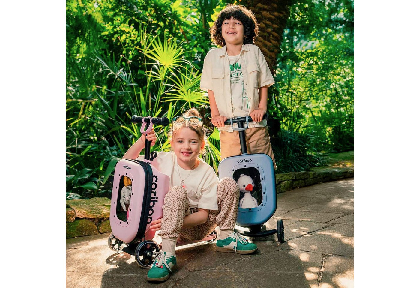 Cariboo Tretroller Kinderroller Koffer 2in1 CARIBOO ITRAVEL Handgepäck bis 50kg Bild 4