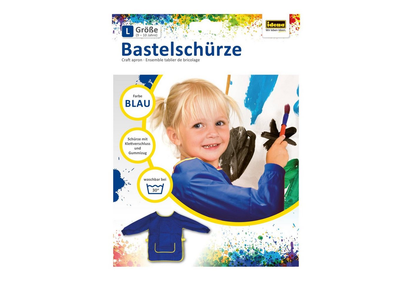 Idena Malschürze Idena 611187 - Bastelschürze für Kinder von 9 bis 10 Jahren mit langen Bild 3