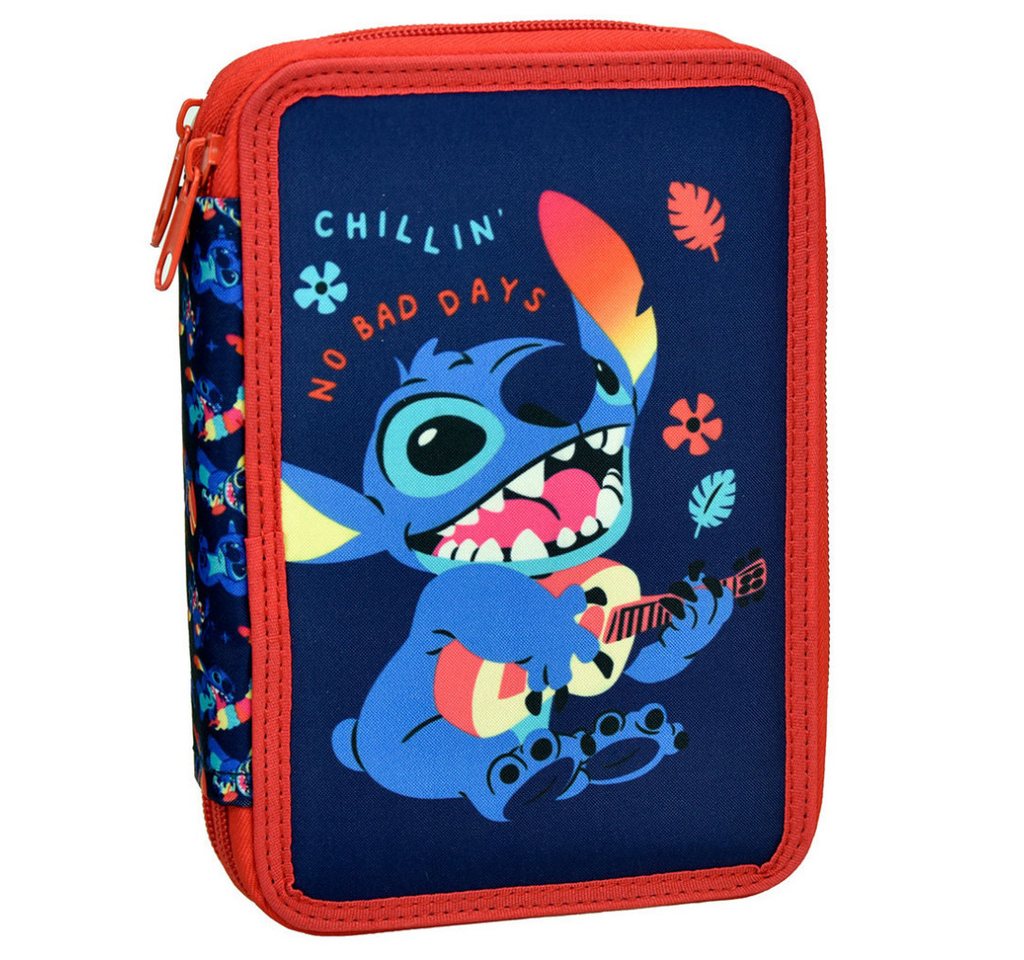Disney Federmäppchen Disney Lilo und Stitch Chillin' gefülltes Federmäppchen, zweistöckig
