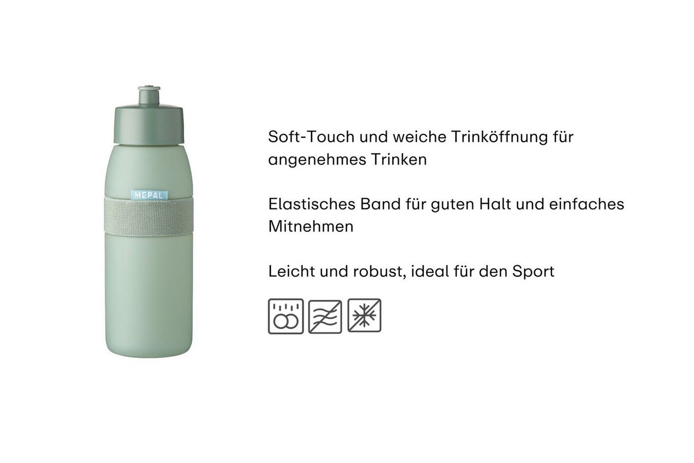 Mepal Trinkflasche Mepal Ellipse 500 ml Sporttrinkflasche - Nordic blue Bild 4