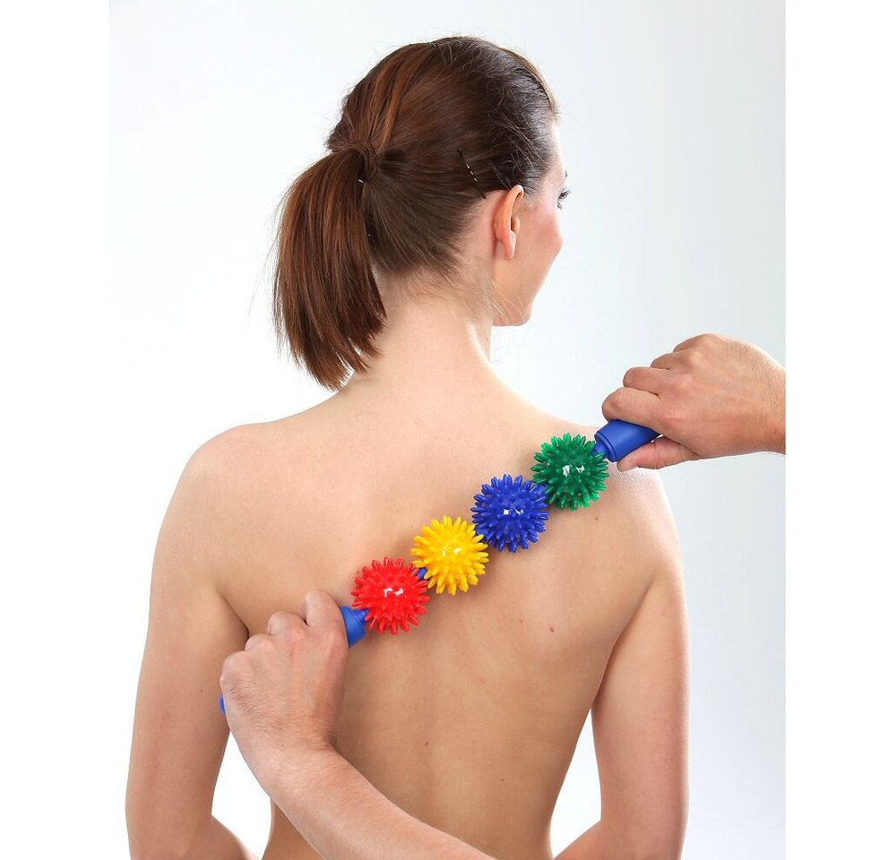 SportFit Massagerolle Massagestab Regenbogen, Sorgt für eine angenehme, wohltuende Massage Bild 2