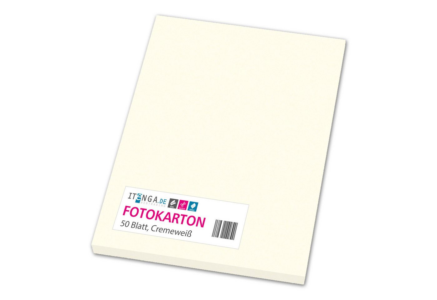 itenga Bastelkartonpapier itenga Fotokarton A4 CREMEWEISS 50 Blatt 300 g/qm Bild 2