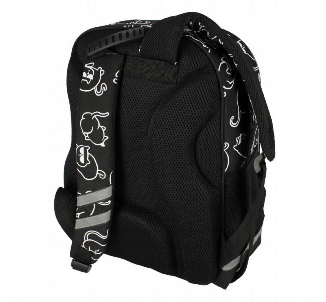 Starpak Schulrucksack Starpak Schulrucksack Mädchen Schwarz Holo Katzen 40x29x20 cm (1-tlg)