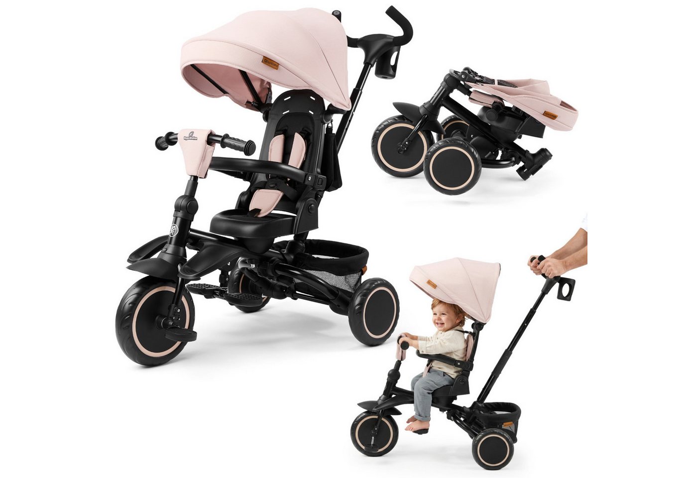 HyperMotion Kinderfahrrad HyperMotion Tobi Timber Dreirad beige, klappbar, ab 1 Jahr, 0 Gang Bild 5