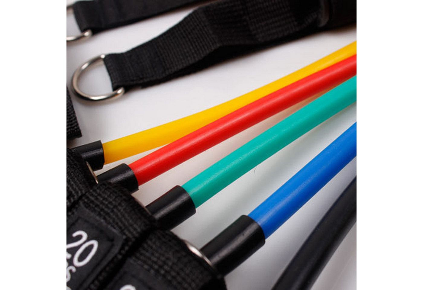 OSTWOLKE Trainingsbänder Fitnessbänder 6 Widerstandsbänder mit Türanker, Griffe, Knöchelriemen, Resistance Bands Set bis 200LBS für Muskelaufbau Krafttraining Yoga Bild 2