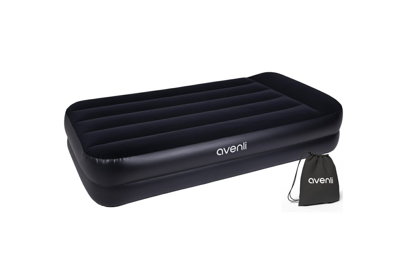 Avenli Luftmatratze Luftbett selbstaufblasend für 1 Person Twin-Size 195x96x46cm, (Gästebett Matratze aufblasbar mit integrierter Elektropumpe, 2-St., Reisebett mit Pumpe & Tragetasche), elektrisch mit weicher beflockter Oberfläche Bild 2
