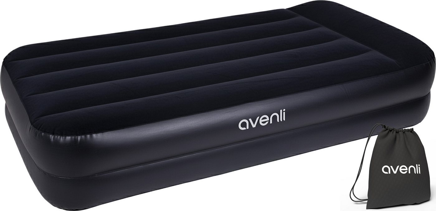 Avenli Luftmatratze Luftbett selbstaufblasend für 1 Person Twin-Size 195x96x46cm, (Gästebett Matratze aufblasbar mit integrierter Elektropumpe, 2-St., Reisebett mit Pumpe & Tragetasche), elektrisch mit weicher beflockter Oberfläche Bild 4