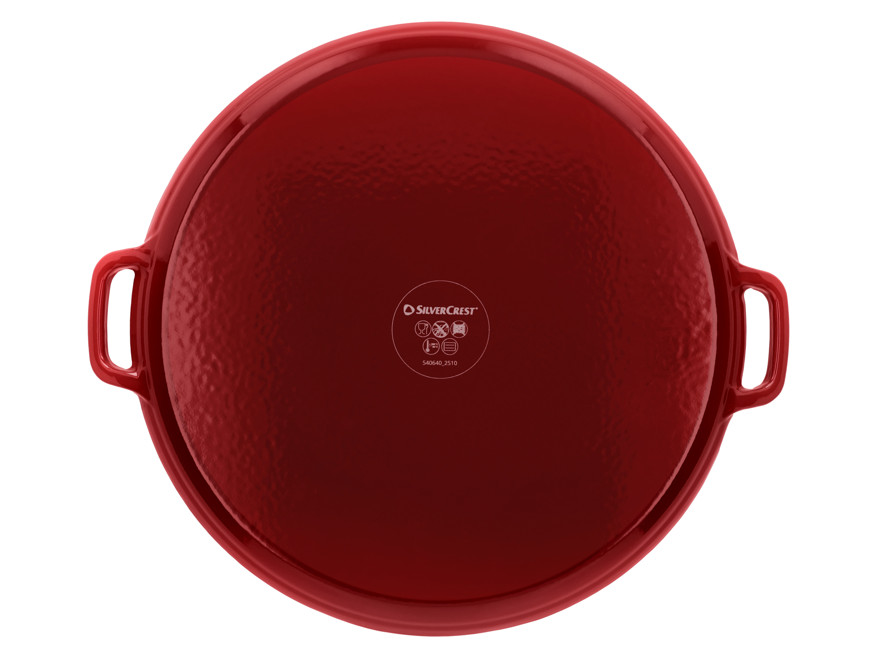 SILVERCREST® Premium-Gusseisenpizzaplatte Premium-Gusseisengrillplatte (Pizzaplatte/rot) Bild 3