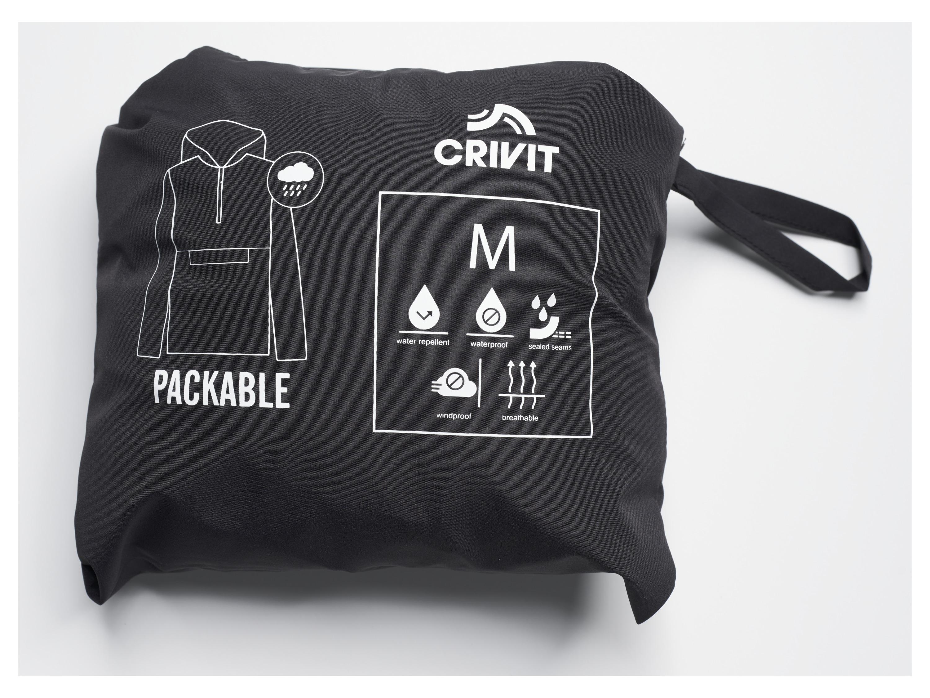 CRIVIT Regenjacke (schwarz, XL) Bild 3