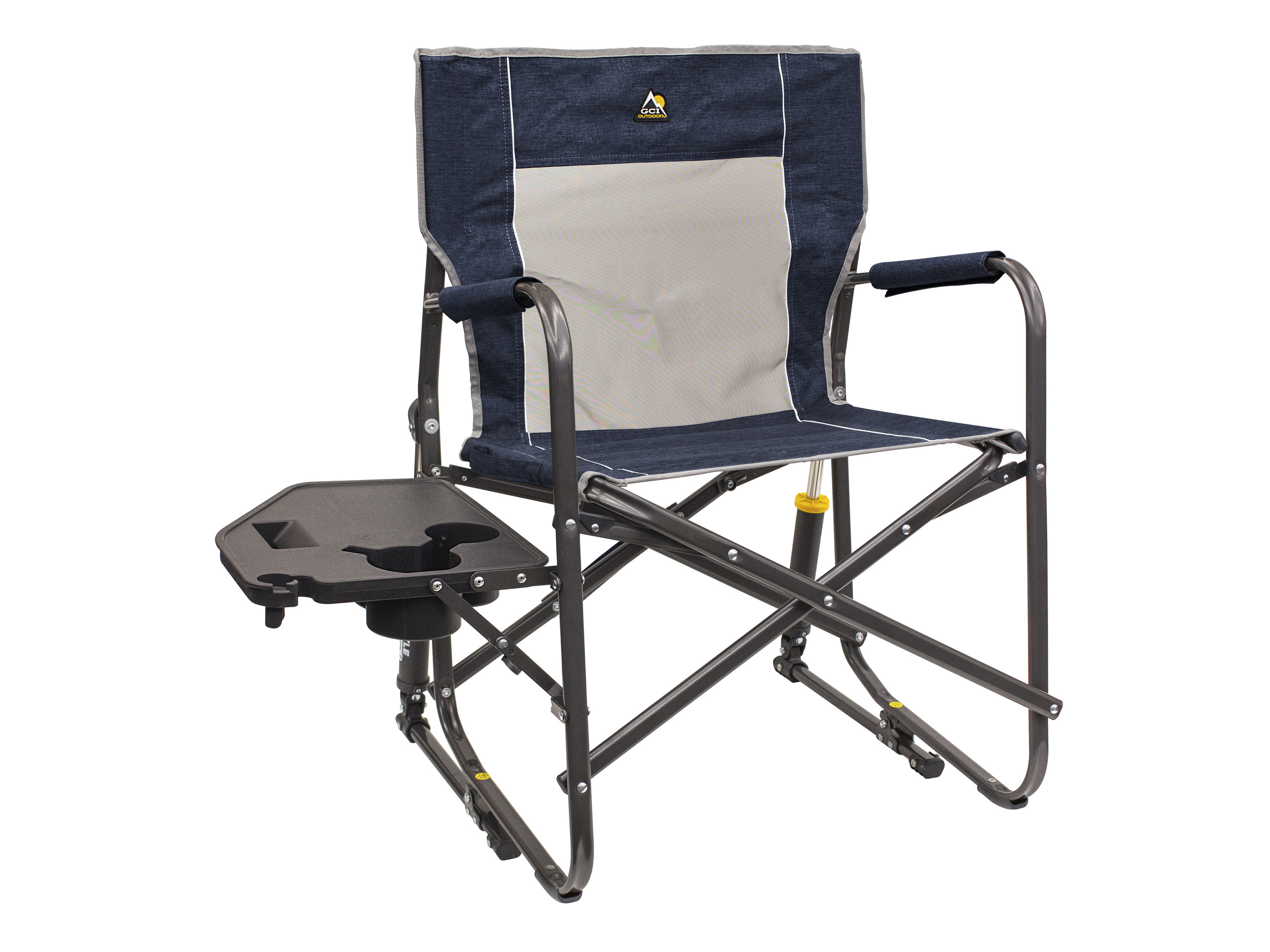 GCI Freestyle Rocker™ Campingstuhl mit Schaukelfunktion und Seitentisch (Heathered Indigo) Bild 2