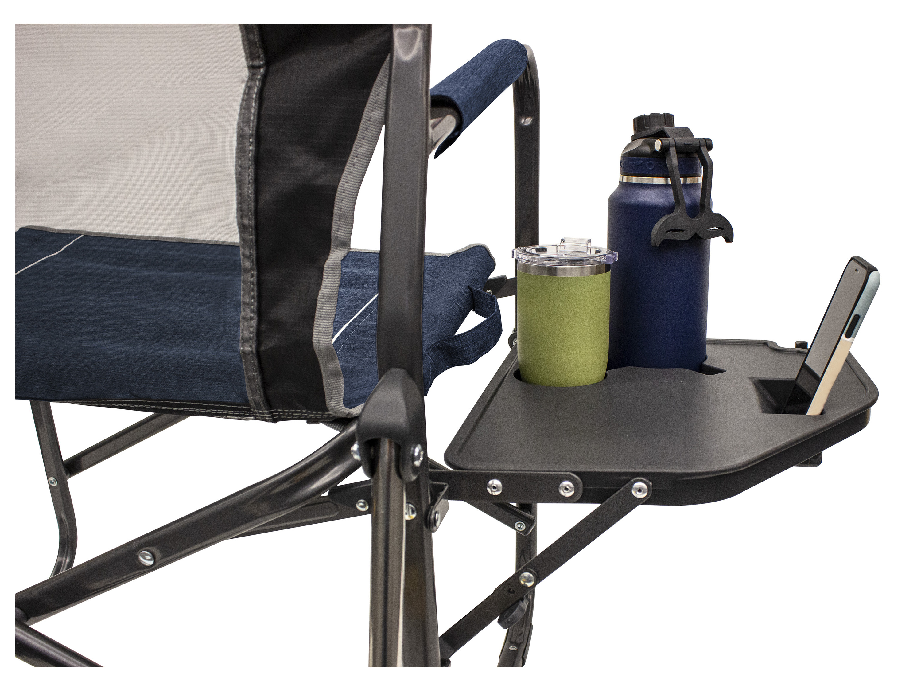GCI Freestyle Rocker™ Campingstuhl mit Schaukelfunktion und Seitentisch (Heathered Indigo) Bild 4