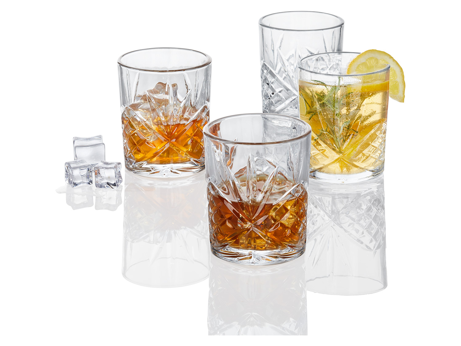 ERNESTO® Kristall-Whiskey- /Longdrinkgläser, 4er-Set (Whiskeyglas) Bild 2
