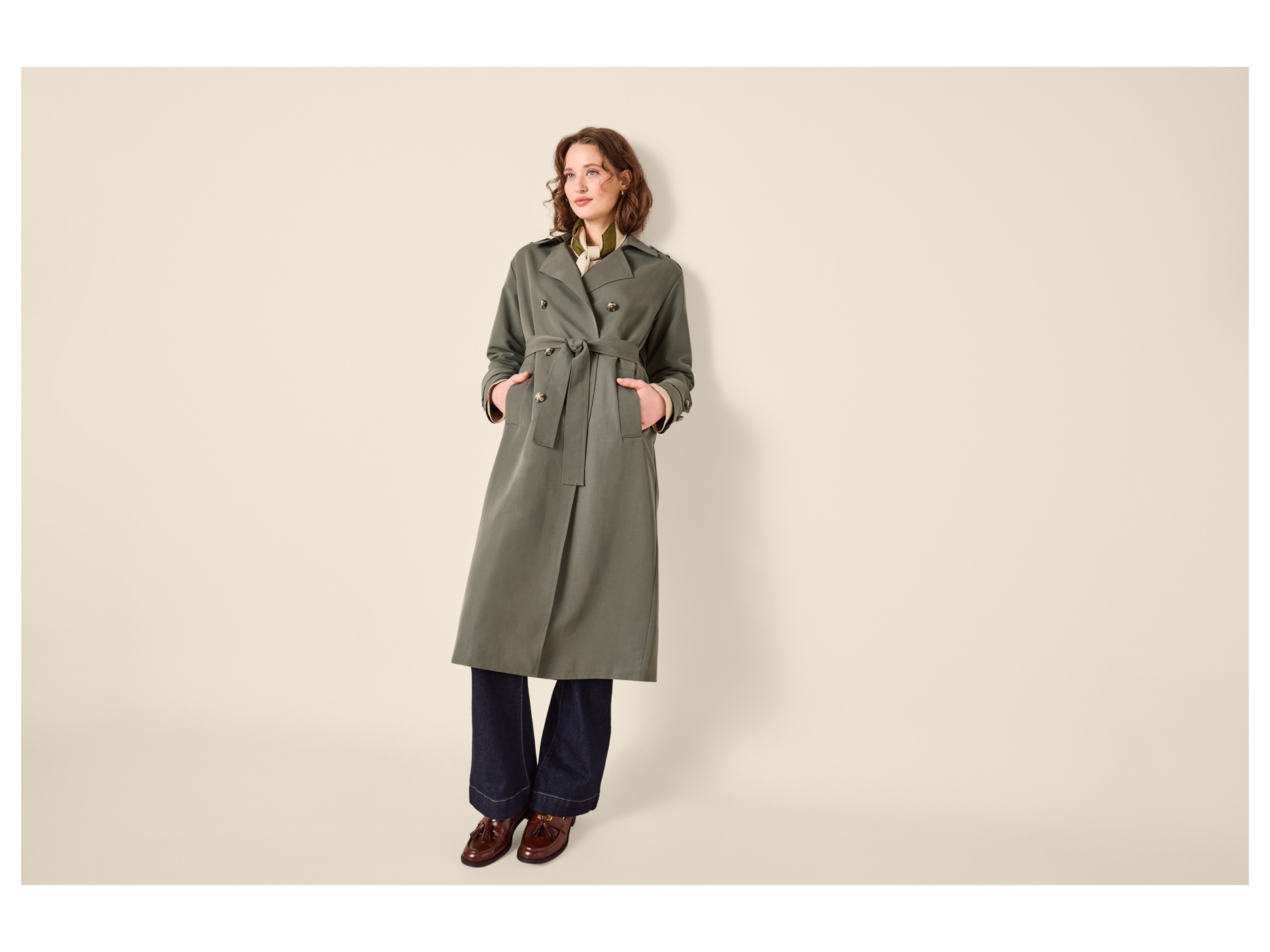 ESMARA® Damen Trenchcoat (Olive, S(36/38)) Bild 3