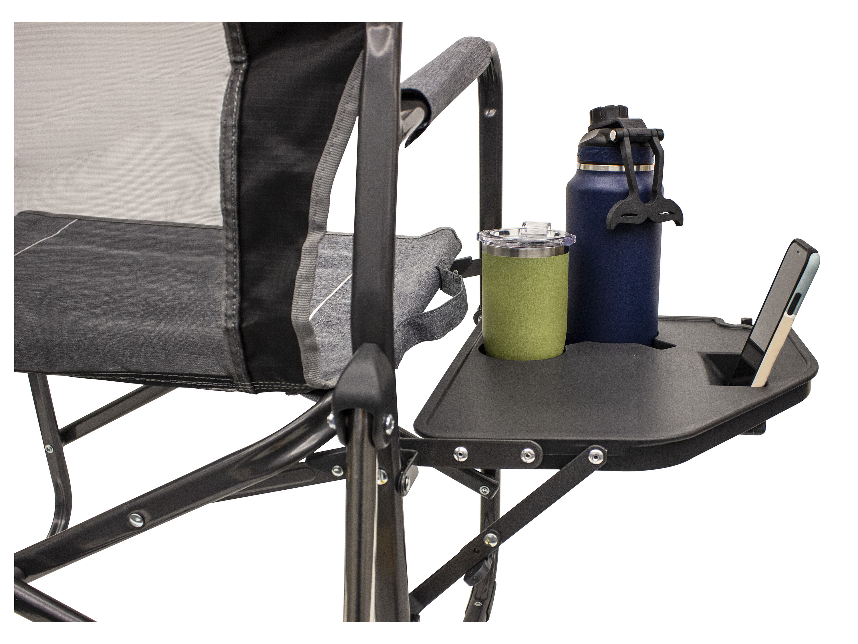 GCI Freestyle Rocker™ Campingstuhl mit Schaukelfunktion und Seitentisch (Heathered Pewter) Bild 4