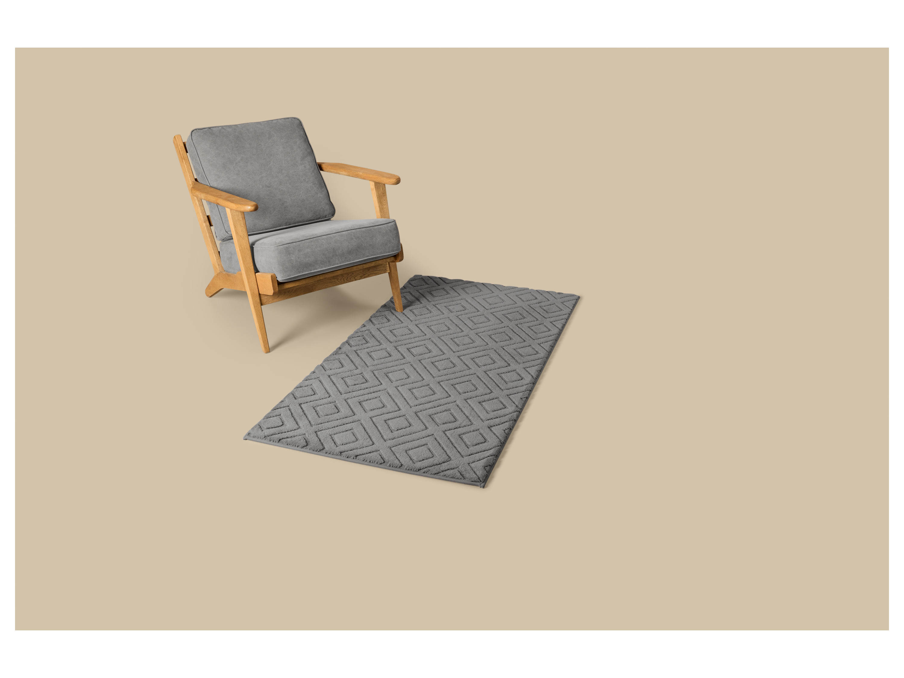 LIVARNO® Langflor-Teppich, 80 x 150 cm (Grau) Bild 2