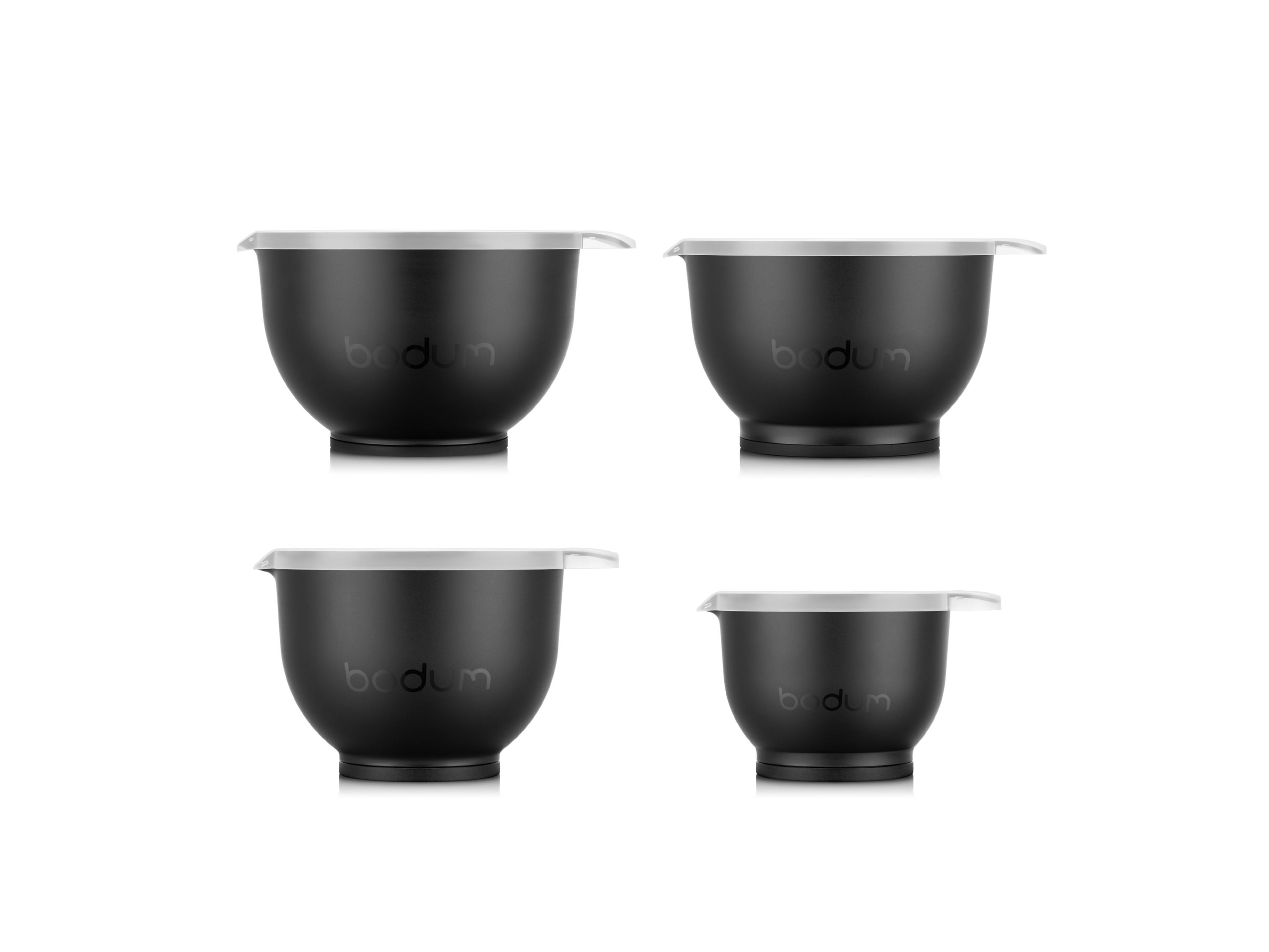 BODUM Bistro Set 3 Salatschüsseln, doppelwandig, 0,6l, 3,0l, 6,5l (schwarz) Bild 2