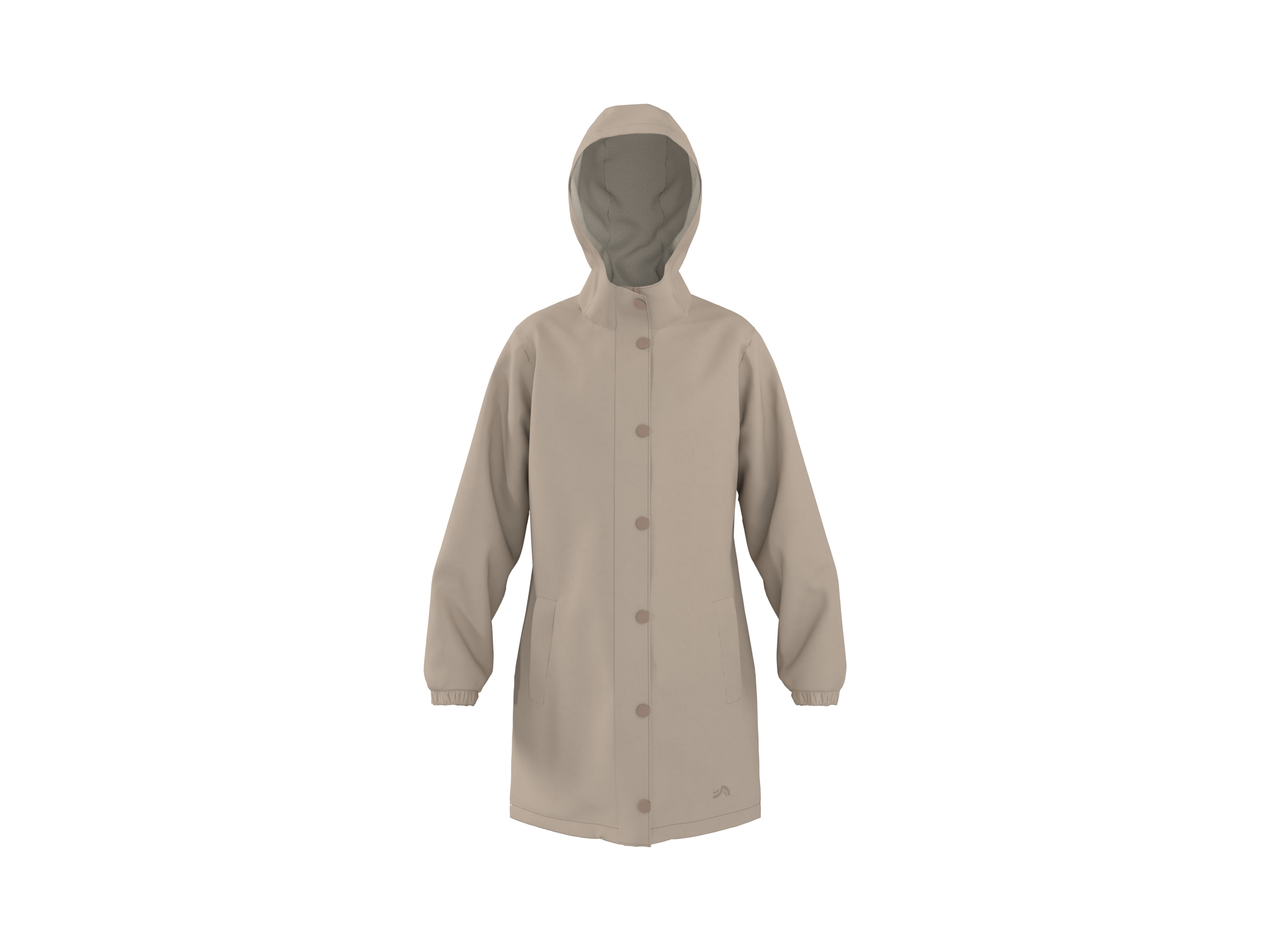 CRIVIT Kinder Thermo-Regenjacke, mit Teddyfutter (Beige, 122/128)