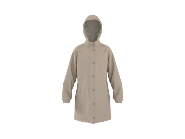 CRIVIT Kinder Thermo-Regenjacke, mit Teddyfutter (Beige, 122/128)