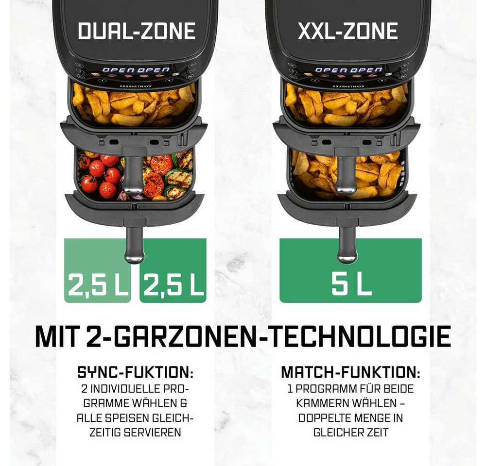 GOURMETMAXX Heißluft-Fritteuse »RA3301DB«, 2000 Watt Bild 2