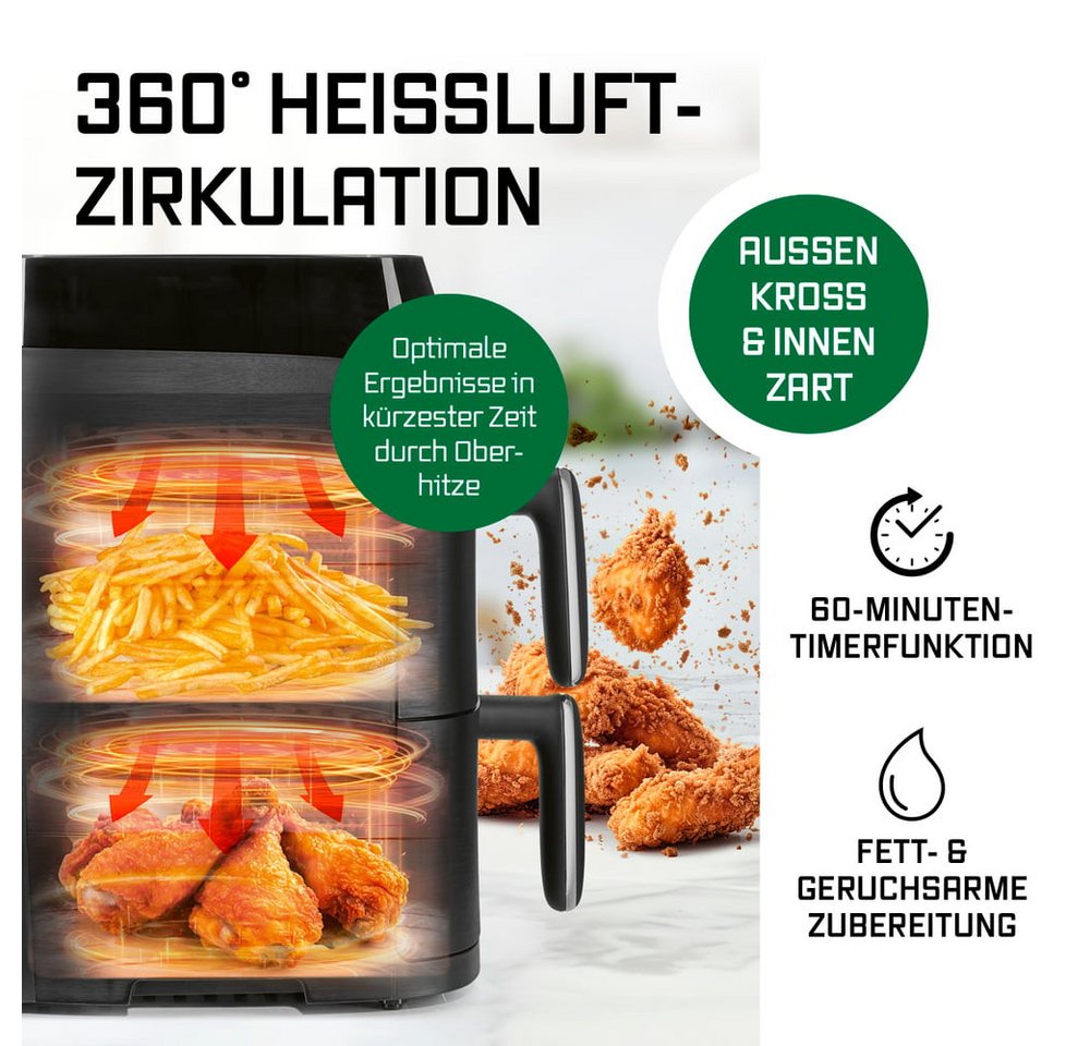 GOURMETMAXX Heißluft-Fritteuse »RA3301DB«, 2000 Watt Bild 4