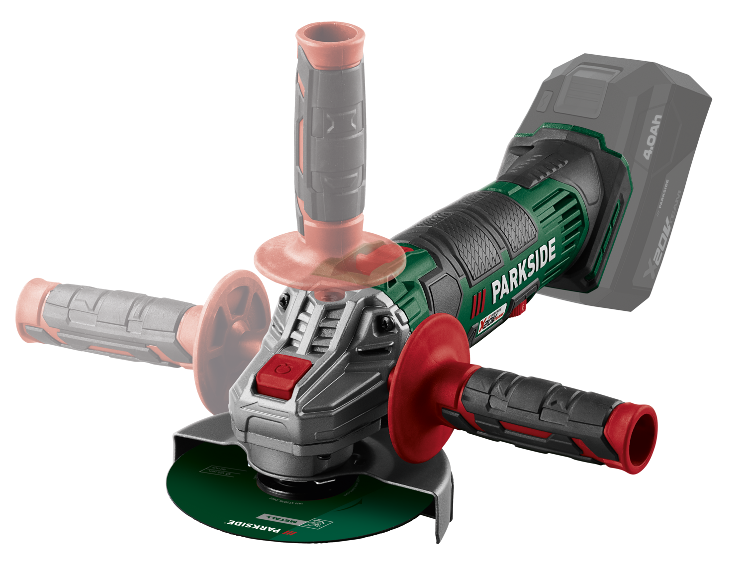 PARKSIDE® 20V Akku-Winkelschleifer »PWSA 20-Li G4«, ohne Akku und Ladegerät Bild 2
