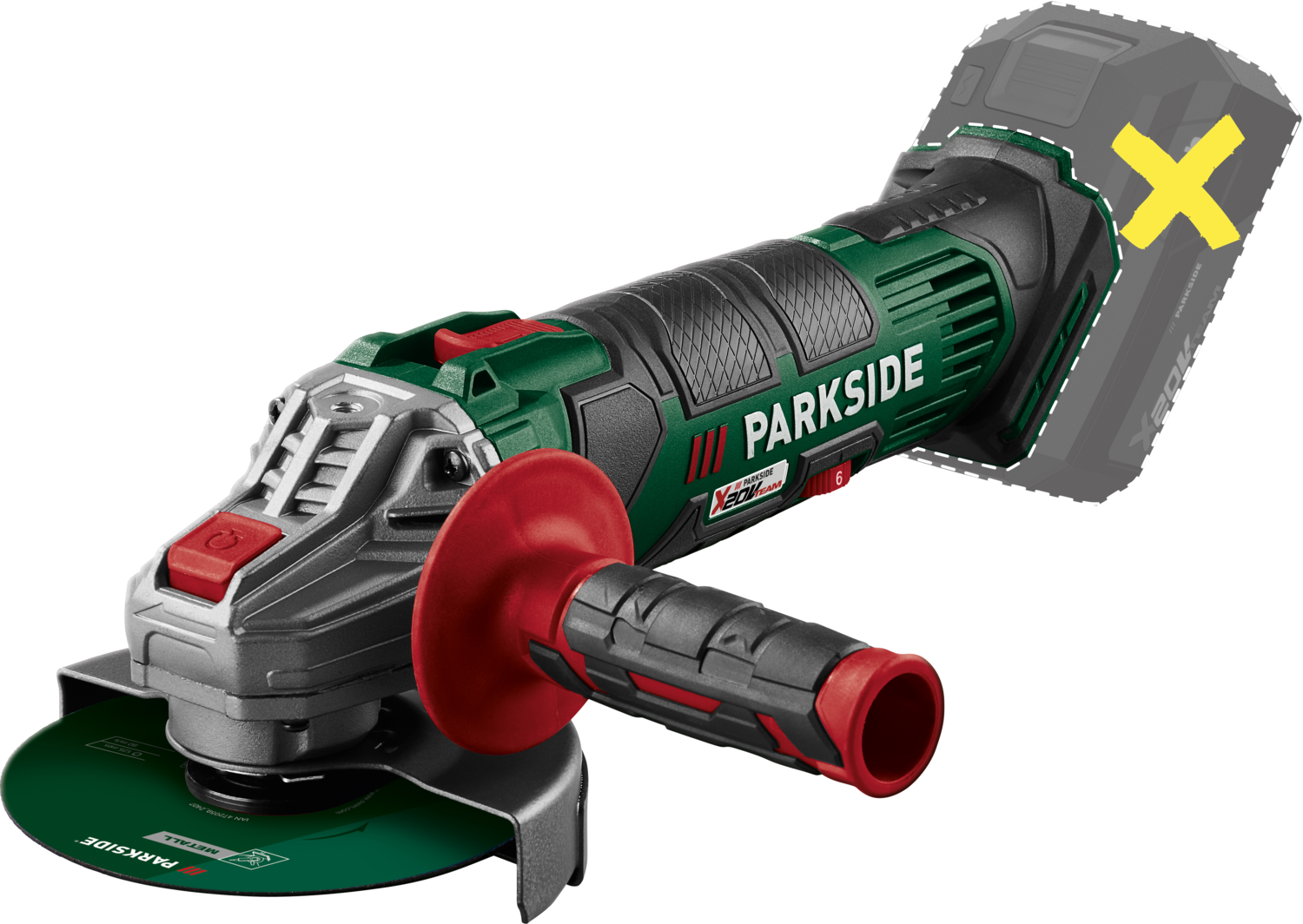 PARKSIDE® 20V Akku-Winkelschleifer »PWSA 20-Li G4«, ohne Akku und Ladegerät Bild 4