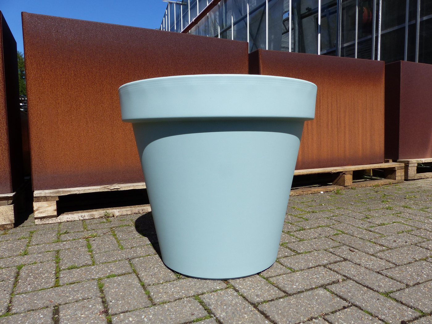 Pflanzkübel E&K, mint, rund Ø 60 cm, Pflanztopf Blumentopf Kübel XXL groß outdoor indoor