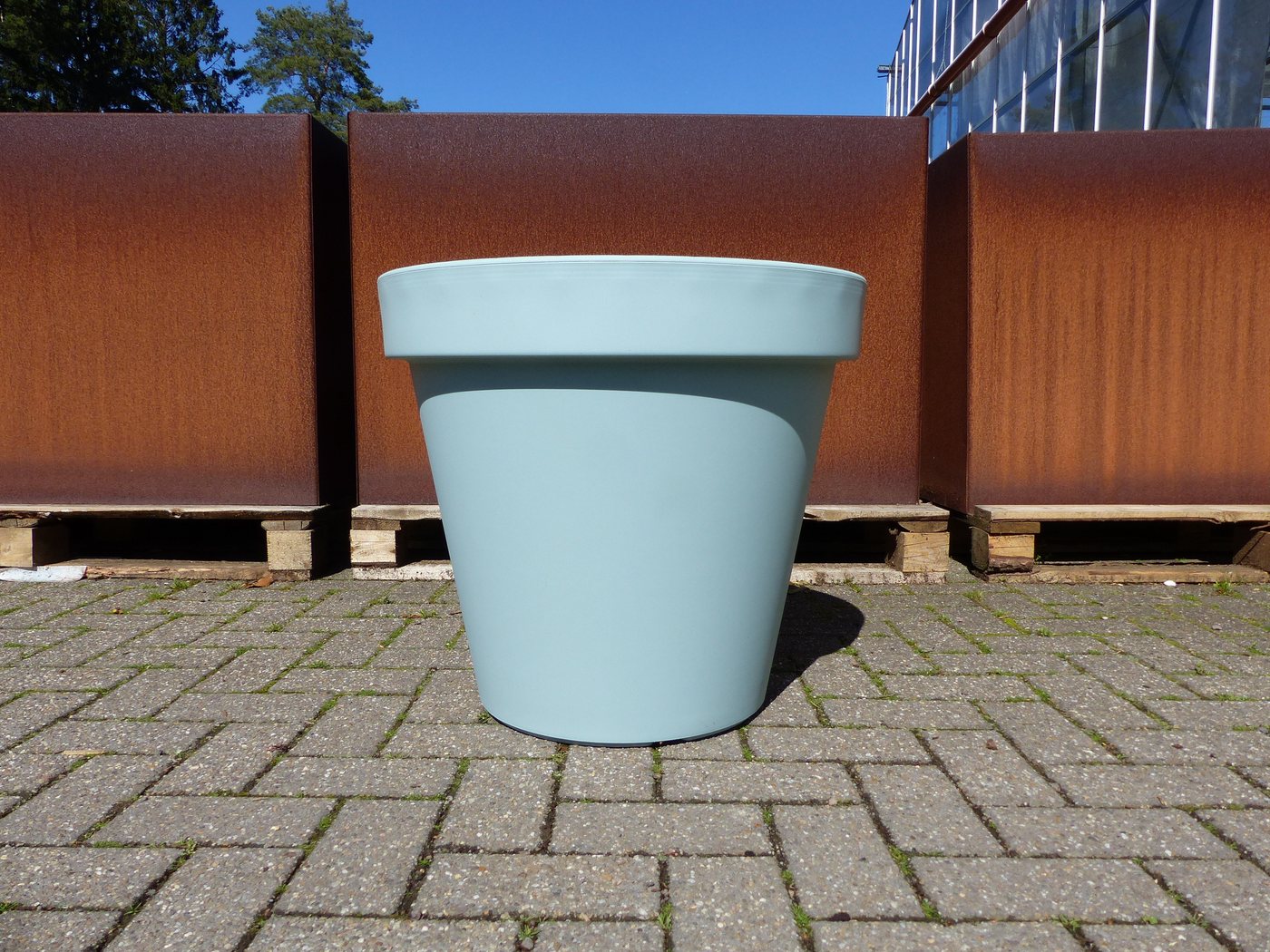 Pflanzkübel E&K, mint, rund Ø 60 cm, Pflanztopf Blumentopf Kübel XXL groß outdoor indoor Bild 4