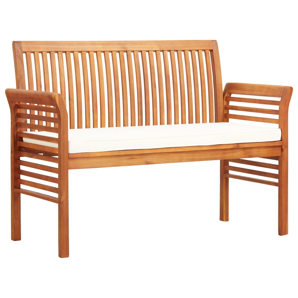 Vidaxl - 2-sitzer Gartenbank Mit Kissen 120 Cm Massivholz Akazie