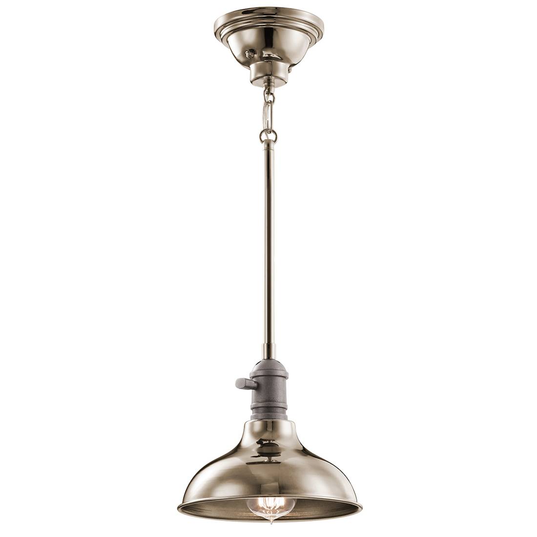 Elstead Cobson - 1 Licht Mini Dome Deckenpendelleuchte Nickel Poliert, E27