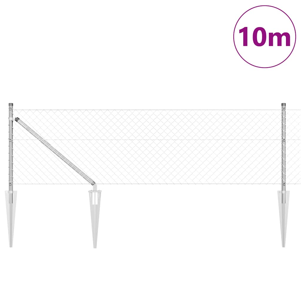Maison Exclusive - Maschendrahtzaun Mit Stacheln 10 X 0,6 M Verzi