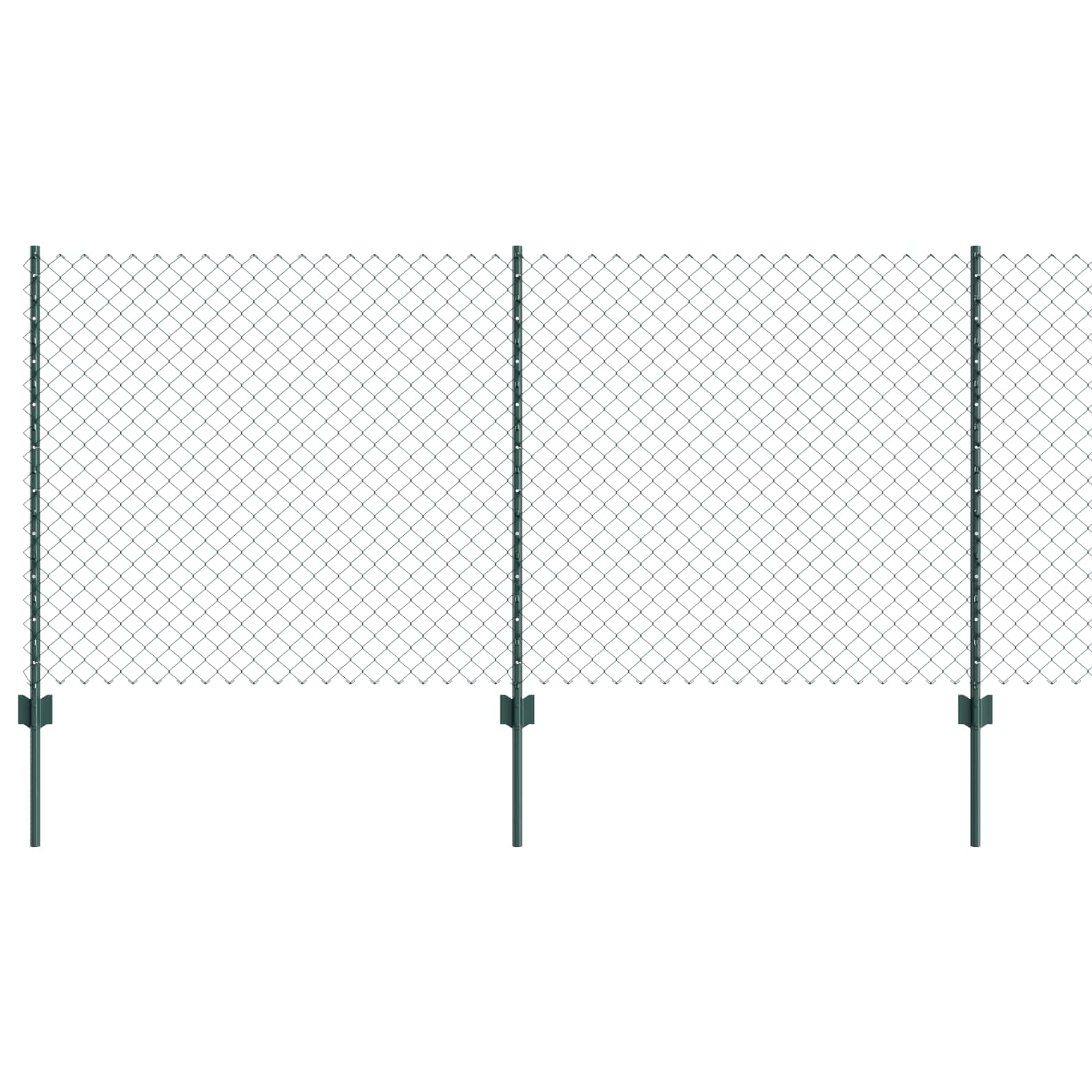 Maison Exclusive - Maschendrahtzaun Mit Pfosten 25 X 1 M Pvc-besc