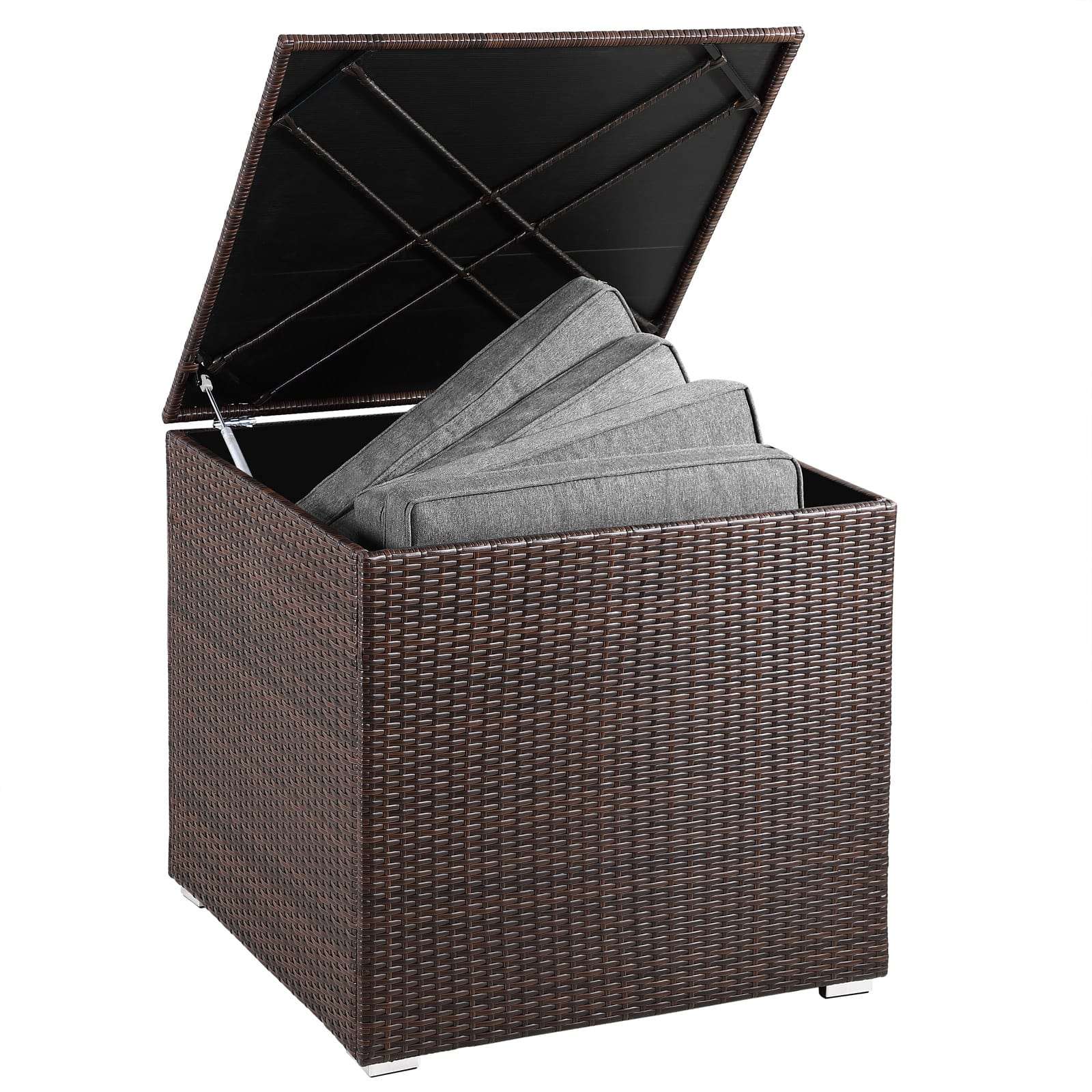 Aufbewahrungsbox Aus Rattan Für Den Außenbereich, Braun, 7,6 X 7,6 X 7 M, Wetterfest