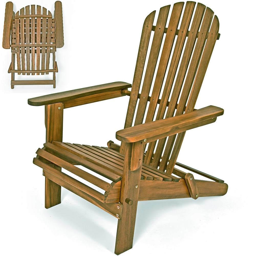 Adirondack-stuhl, Faltbar, Akazienholz, Für Drinnen Und Draußen