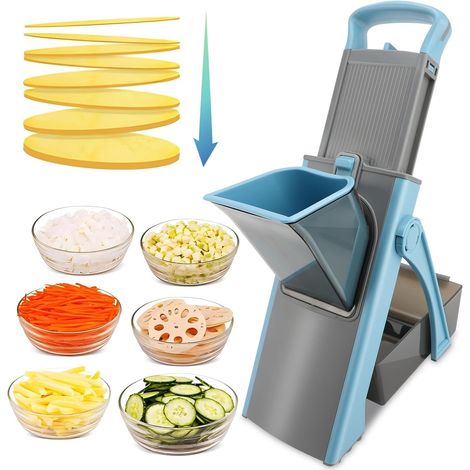 Mandoline, Küchenschneider, Sicherheitsschneider, Manueller Pommes-frites-schneider, Multifunktionaler Gemüseschneider Mit Edelstahlklinge, Julienne-, Würfel-, Kartoffel- Und Karottenschneider, Eurosh
