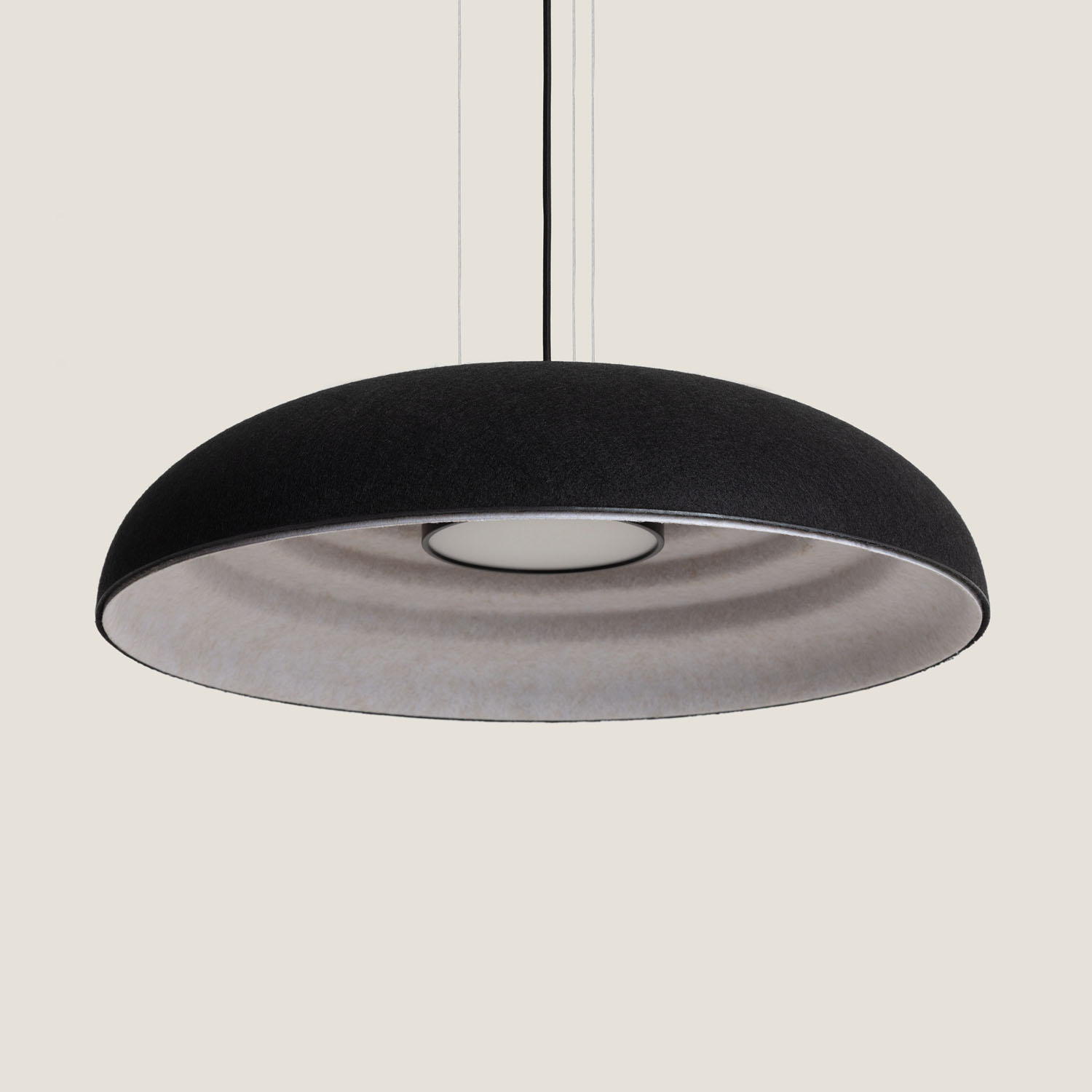 Pendelleuchte Akustisch Led 18w Filz Misis-s Schwarz
