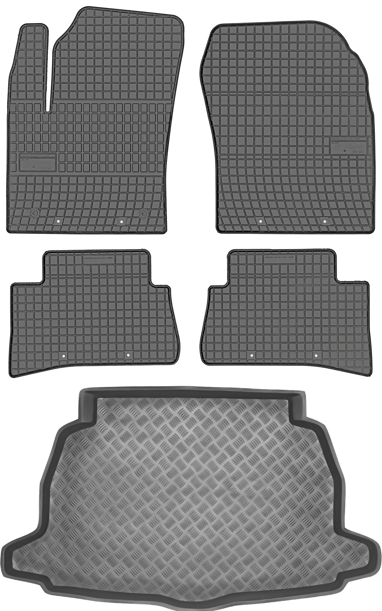 Toyota C-hr Crossover Ab 2016 Set - Gummifußmatten + Kofferraummatte