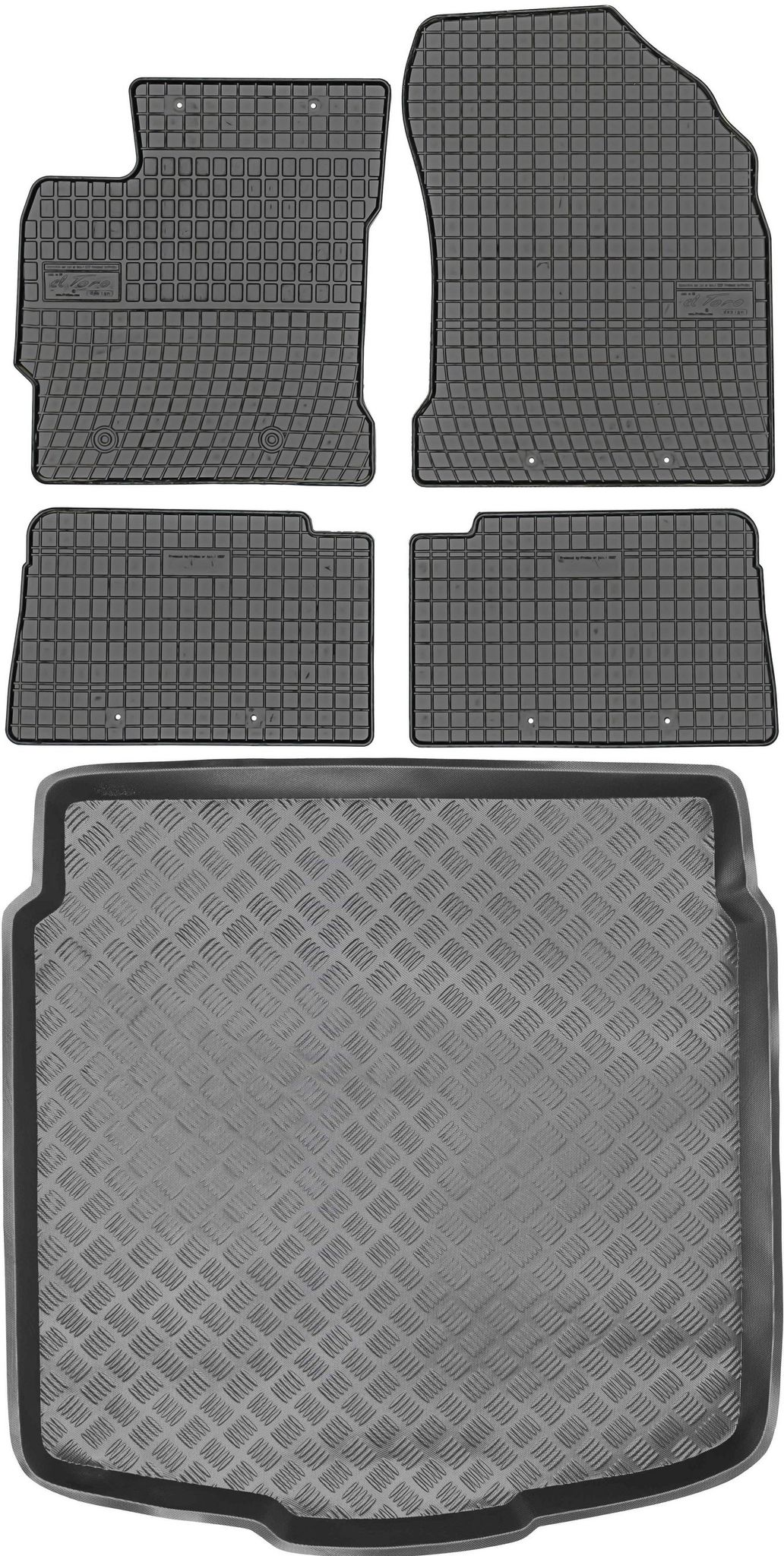 Toyota Auris Ii Kombi (2012–2018) – Set: Gummifußmatten + Kofferraummatte