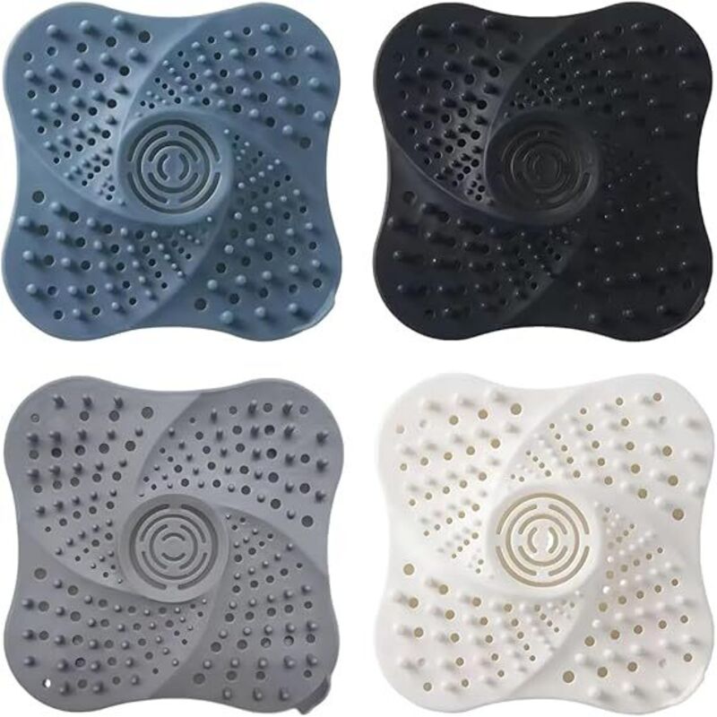 4-teiliges Abflusssieb-set. Haarfänger. Küchenabflusssiebe. Geeignet Für Küchen- Und Badezimmerspülen (blau, Weiß, Schwarz, Grau)