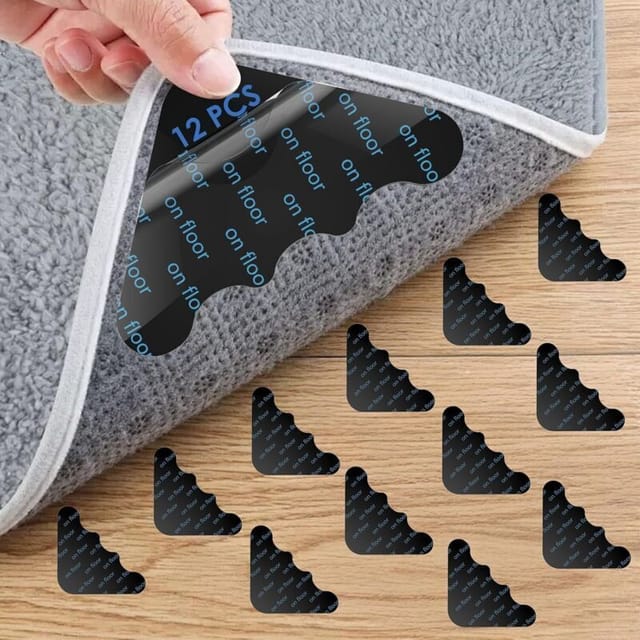 Rutschfeste Teppichstopper. 12 Wiederverwendbare Und Waschbare Klebe-teppichstopper. Rutschfester Teppich Für Küche, Schlafzimmer, Wohnzimmer Und Badezimmer.