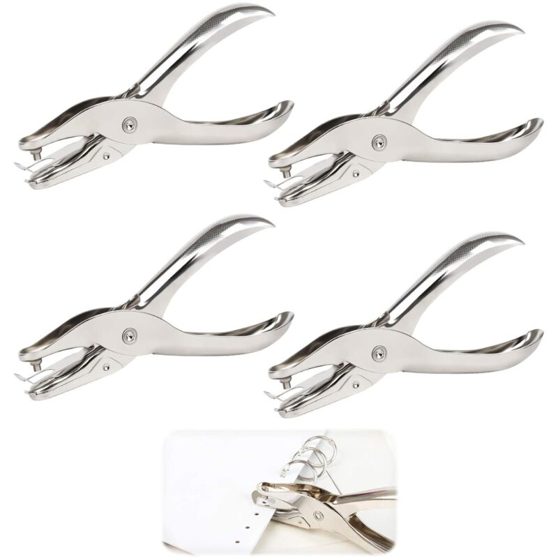 4 Stück 3-mm-metalllochzangen, Handliche Metalllochzangen Für Diy-papierkarten, Plastikfolien, Fotos