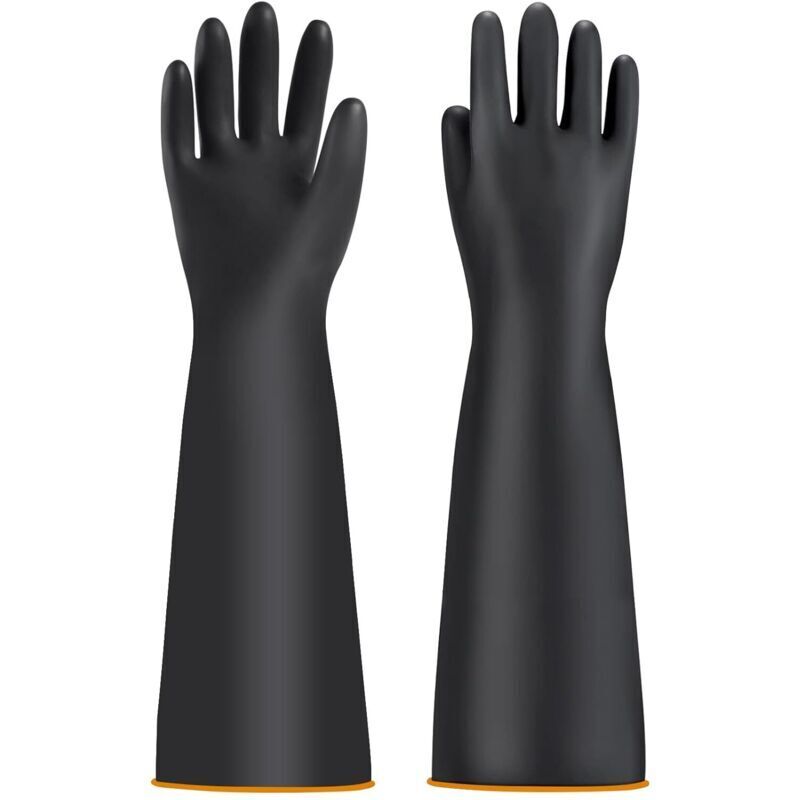 Chemikalienschutzhandschuhe Für Herren - Industrielle Chemikalienschutzhandschuhe - Wasserdichte Lange Handschuhe - Beckenhandschuhe - Säure- Und Laugenbeständige Arbeitshandschuhe (55,9)