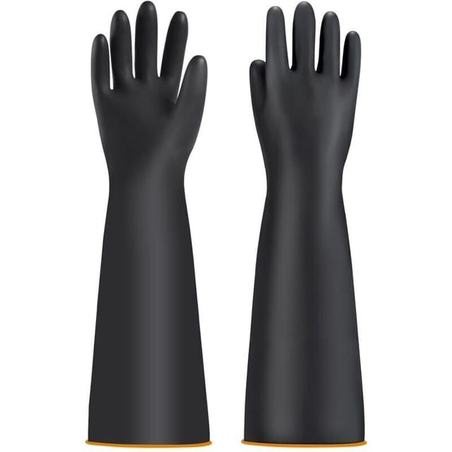 Chemikalienschutzhandschuhe Für Herren - Industrielle Chemikalienschutzhandschuhe - Wasserdichte Lange Handschuhe - Beckenhandschuhe - Säure- Und Laugenbeständige Arbeitshandschuhe (55,9)