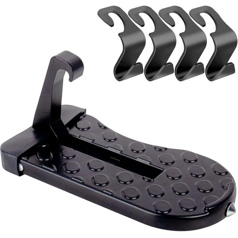 Klappbare Trittstufe Für Autotüren. Türhaken-trittstufe. Klappbare Dachtrittstufe Aus Aluminiumlegierung. Mit Sicherheitshammer. Für Pkw, Lkw, Wohnwagen, Suv (belastbarkeit 180 Kg).