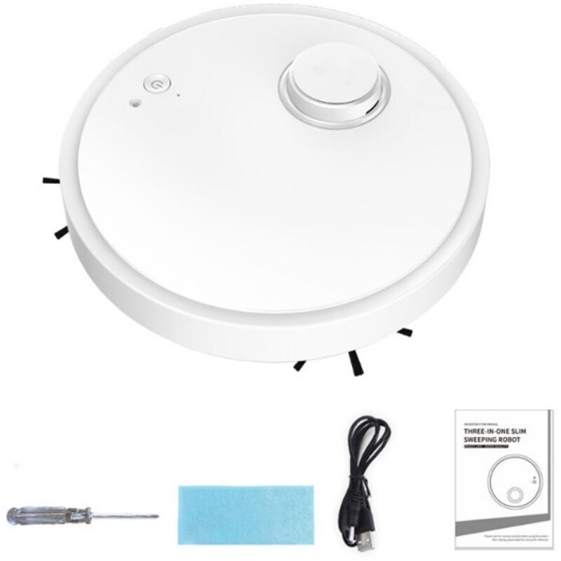 3-in-1-saugroboter Mit Wischfunktion – Saugleistung 1,1–1,2 Kpa – 70 Minuten Laufzeit – 177 Ml Staubbehälter – 4 Mm Dick