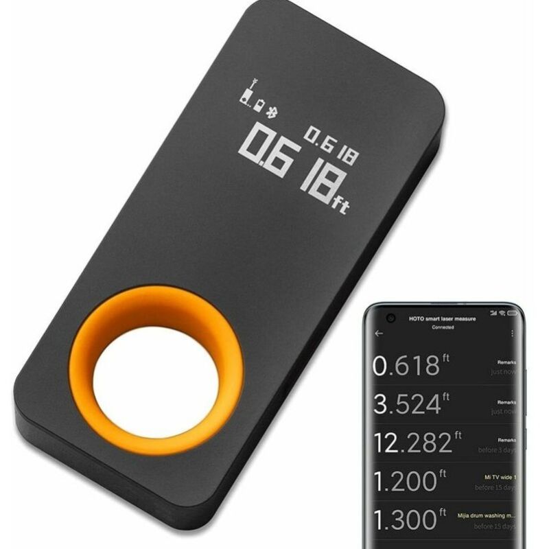 30-fuß-laser-entfernungsmesser (73 X 33,2 Mm). Mini-digitallaser, Tragbar. Genauigkeit ± 2 Mm. Bluetooth. Oled-display. Längenmessung.
