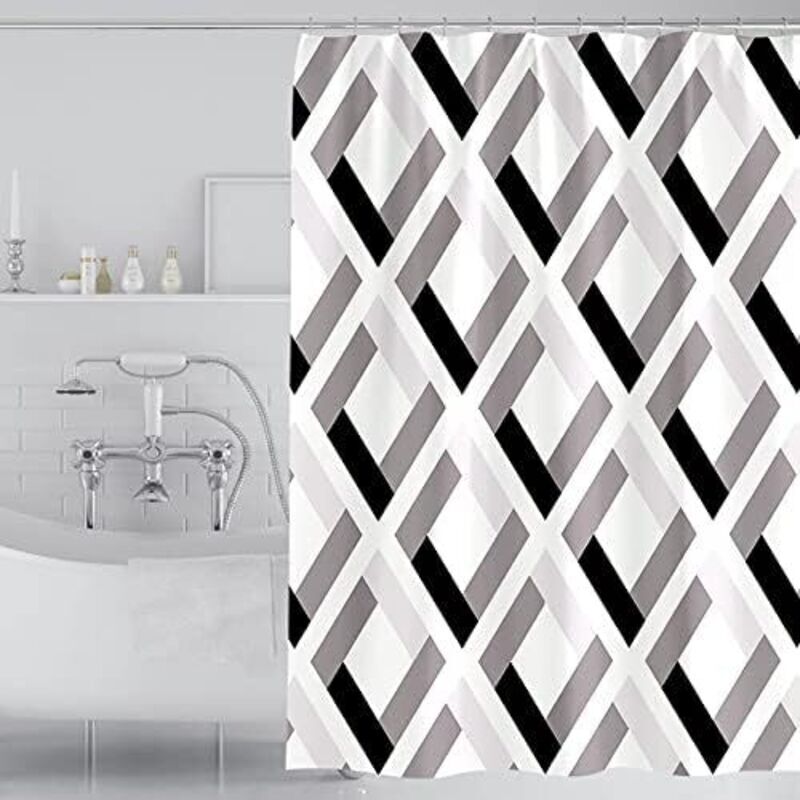 Extra Großer Duschvorhang Aus Stoff (300 Cm). Schimmelresistenter Duschvorhang Für Badezimmer. Waschbarer Duschvorhang (300 X 200 Cm).
