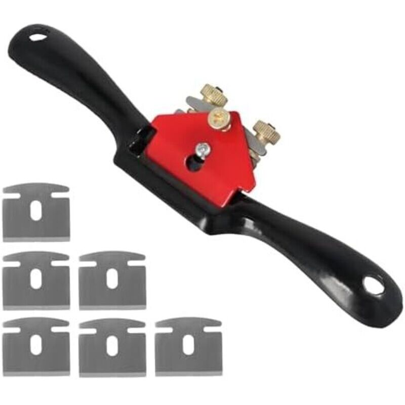 Verstellbarer Handkantenhobel. Radiushobel Für Holz Mit 6 Ersatzklingen. Handhobel Für Die Holzbearbeitung.