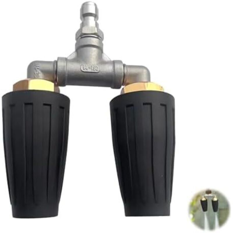 13 X 9,6 X 13 Doppelrotations-turbo-sprühdüse. 4000 Psi 035 Rotations-turbo-düsenpistole. 1/4"-schnellanschluss. Zubehör Für Garten, Auto Und Hochdruckreiniger.